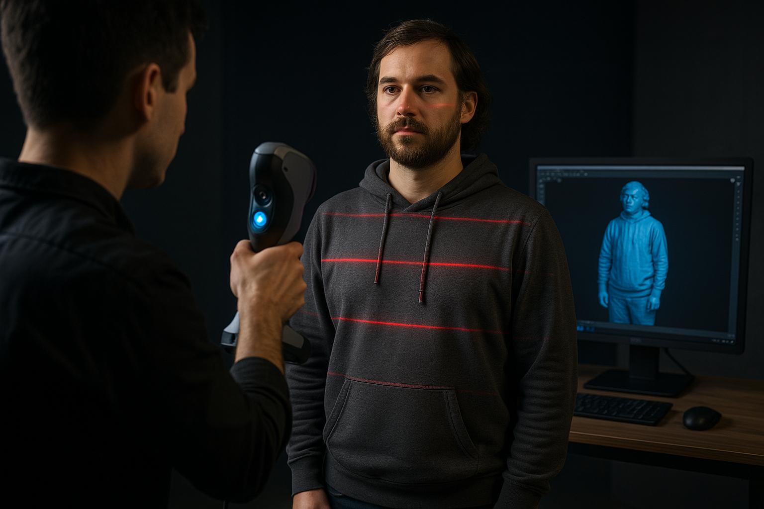 3D skener med delovanjem