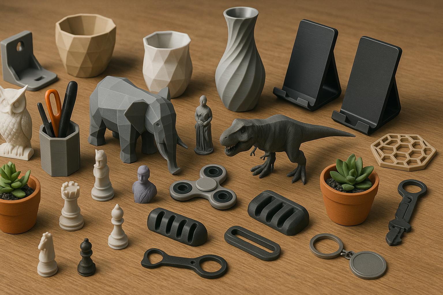 Raznoliki 3D tiskani izdelki